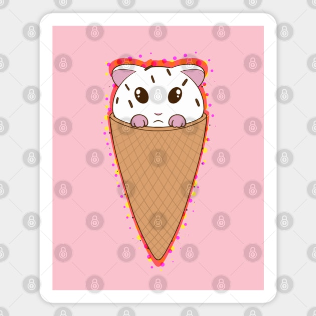 Hamster Cone Magnet by Firestorm Fox